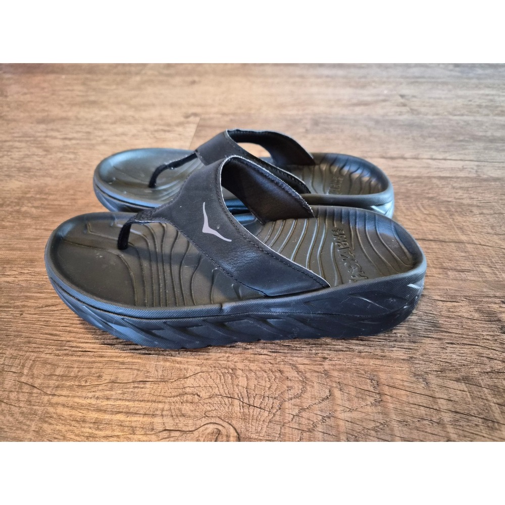Hoka One One Ora Recovery Sandals Womens 10 Black Slides
